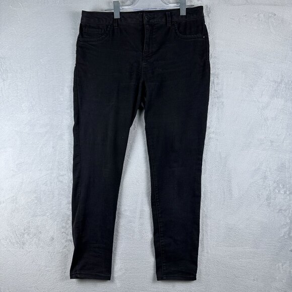 D Jeans Skinny Jeans Denim Stretch Dark Wash High Rise Womens Black Size 14 - Picture 1 of 10